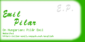 emil pilar business card